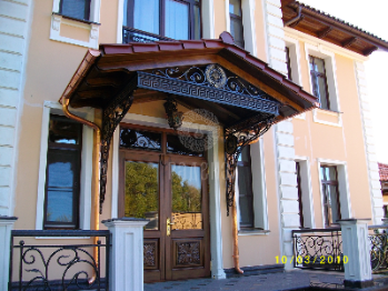 Canopy with wrought-iron elements, Zhukovka village
