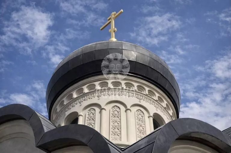 Natural Stone and Oxidized Copper on the Church